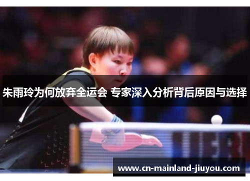 朱雨玲为何放弃全运会 专家深入分析背后原因与选择